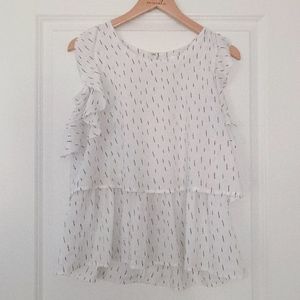 White Cold Shoulder Blouse